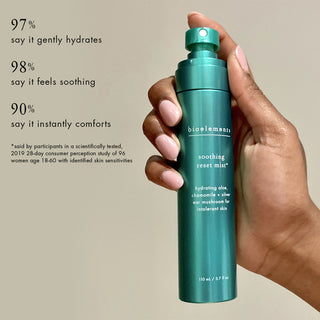 97%* say it gently hydrates   98%* say it feels soothing  90%* say it instantly comforts  *said by participants in a scientifically tested, 2019 28-day consumer perception study of 96 women age 18-60 with identified skin sensitivities 